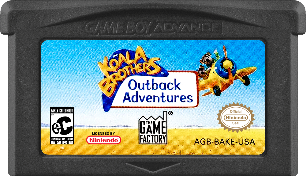 Koala Brothers Outback Adventures back cover for GameBoy Advance